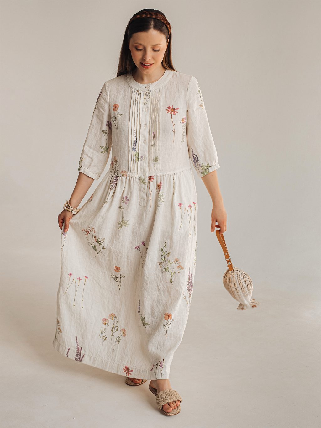 Бохо платье в цветочек